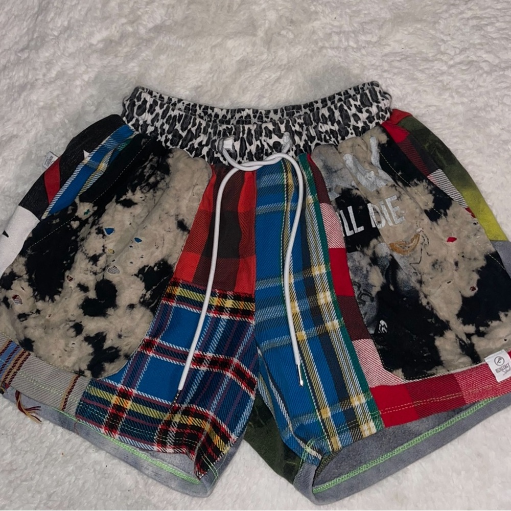 Multicolor Patchwork Shorts - image 4